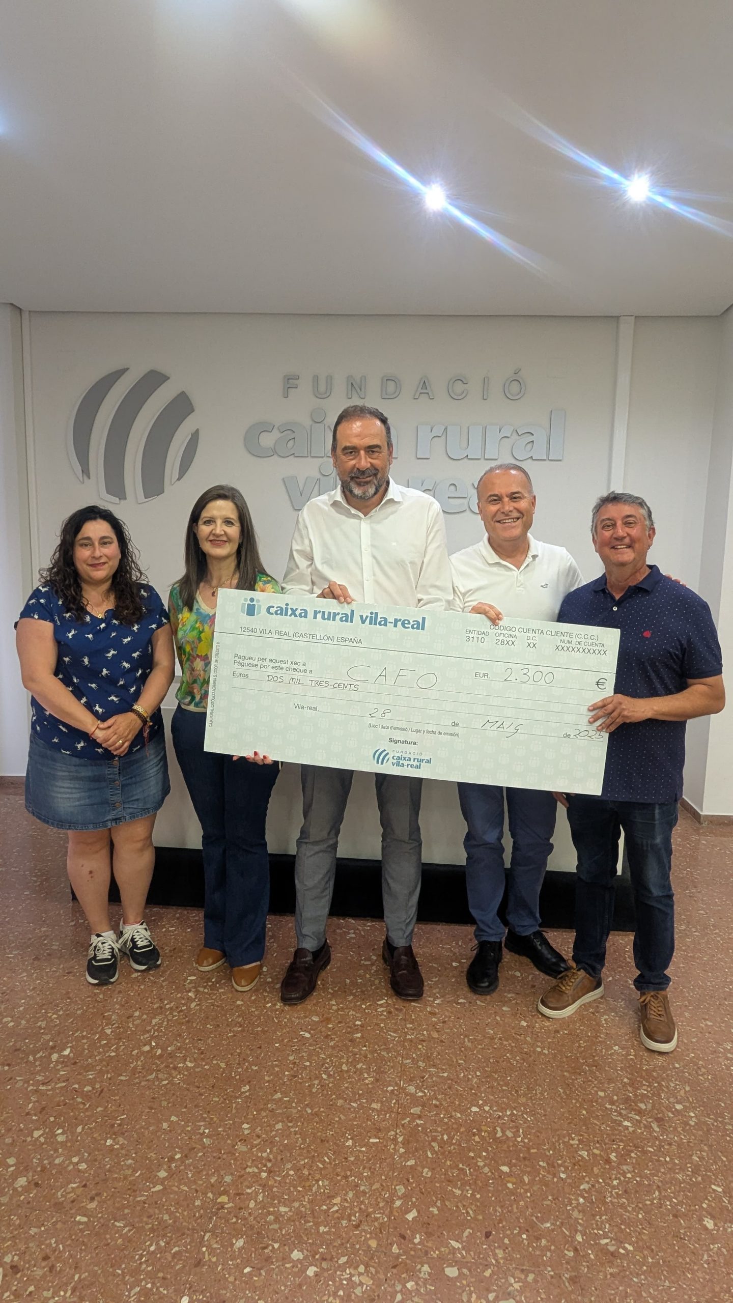 Lliurament de la recaptació elaboració d’allioli a CAFO