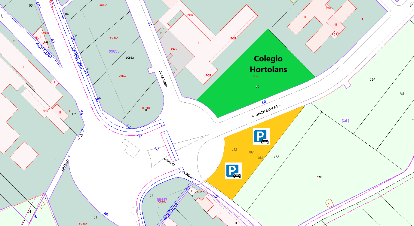 Burriana habilita una nova zona d’aparcament davant el trasllat provisional del CEIP Hortolans