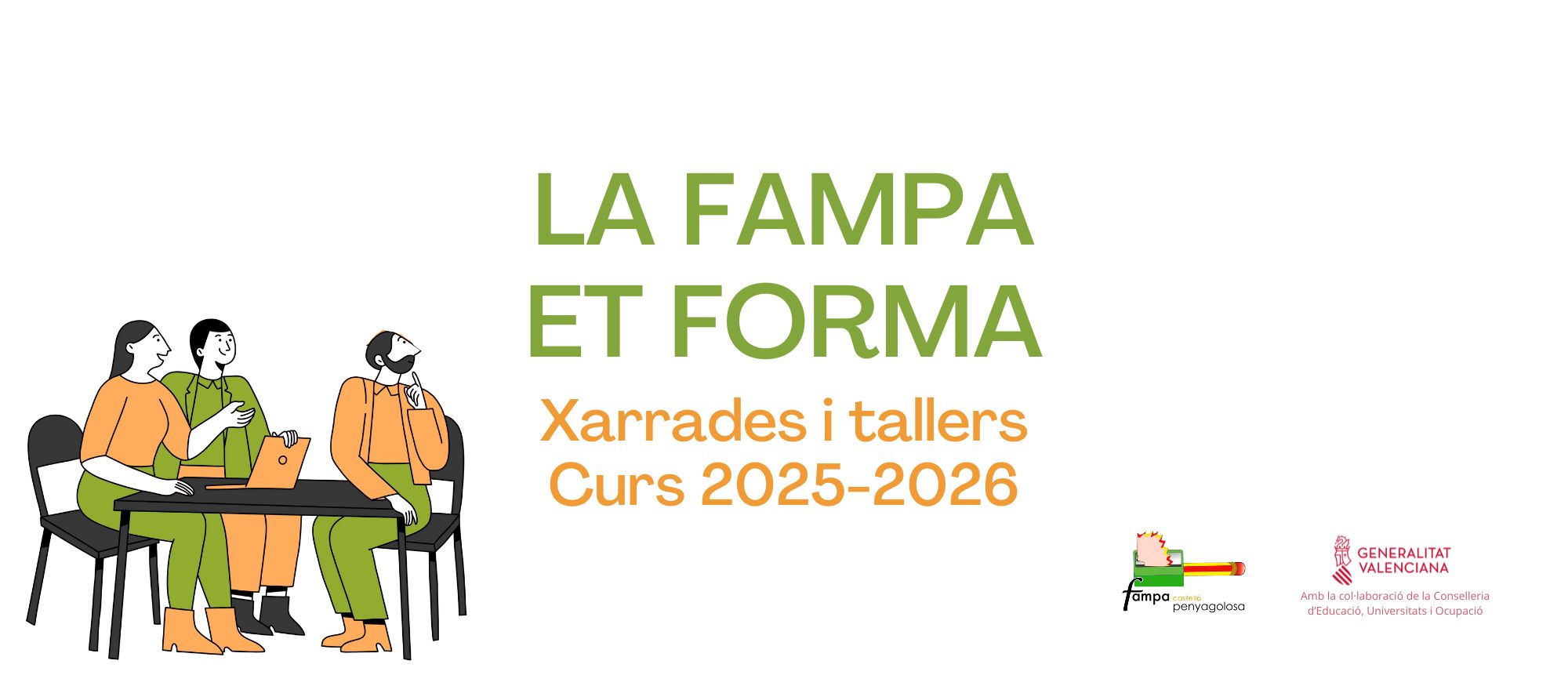 La FAMPA de Castelló ofereix 41 formacions gratuïtes per a famílies dins del programa “La FAMPA et Forma”
