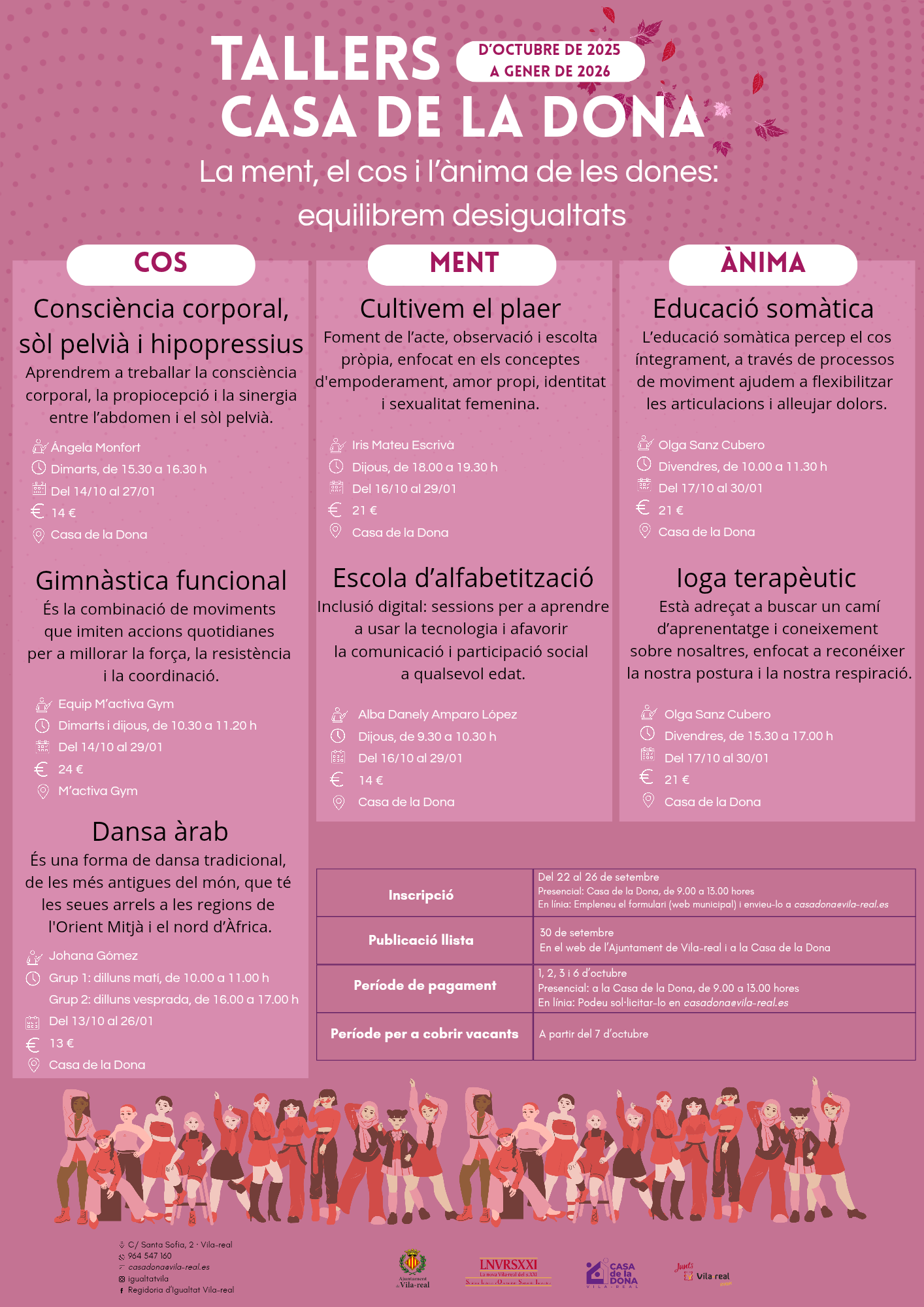 Igualtat inicia curs a Vila-real amb l’objectiu d’empoderar les dones i donar veu a temàtiques silenciades