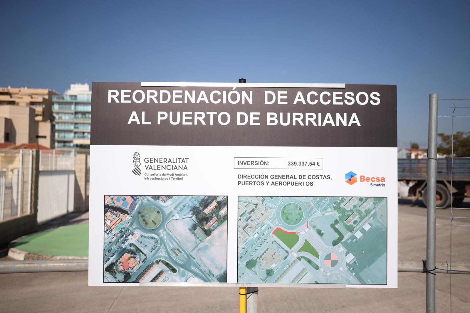 La Generalitat inicia les obres en els accessos al port de Burriana per a reforçar la seguretat viària i la connexió amb la ciutat