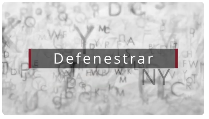 Paraula del dia «defenestrar»