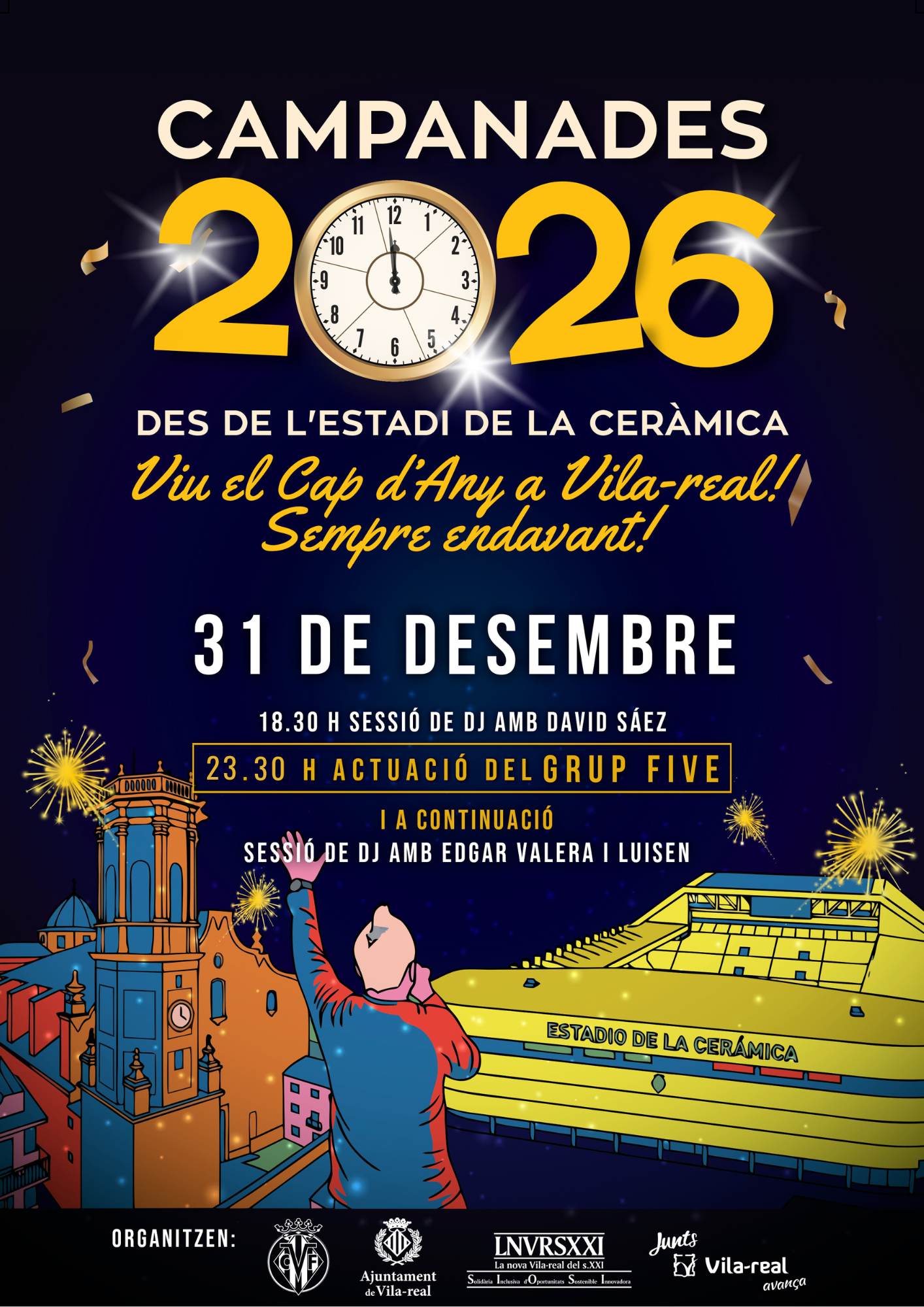 Vila-real celebra el Cap d’Any a la plaça de l’Estadi de la Ceràmica
