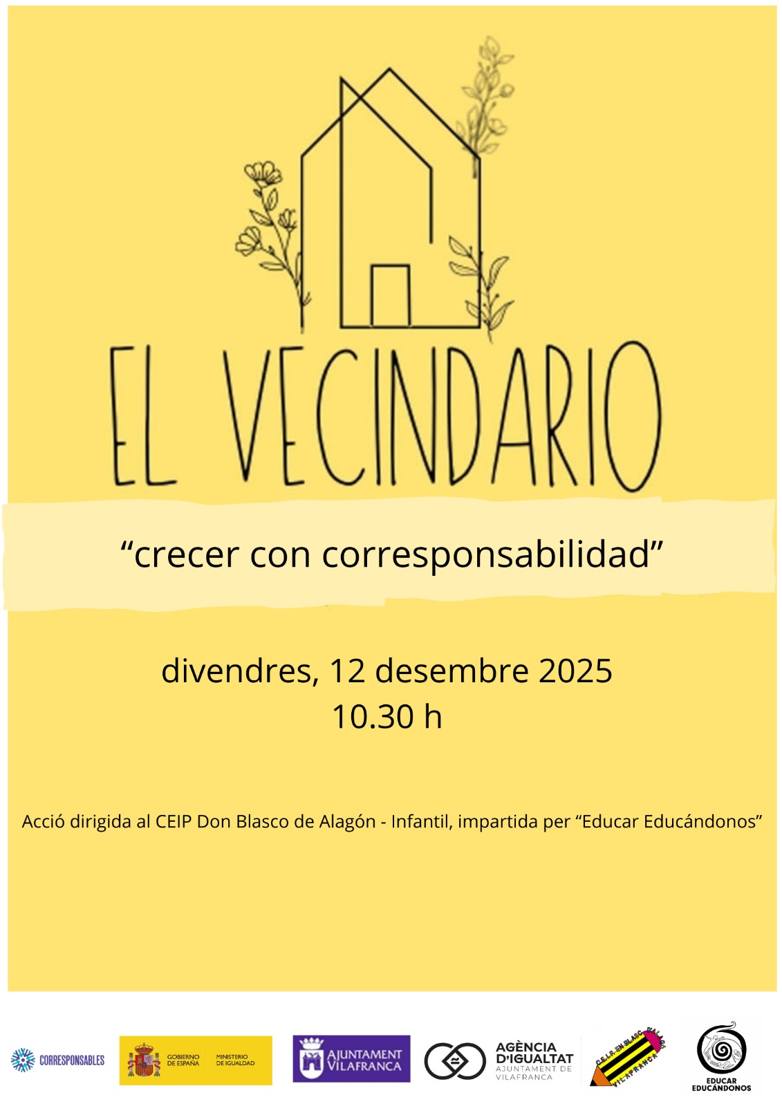 El CEIP Don Blasco de Alagón de Vilafranca es forma per la igualtat