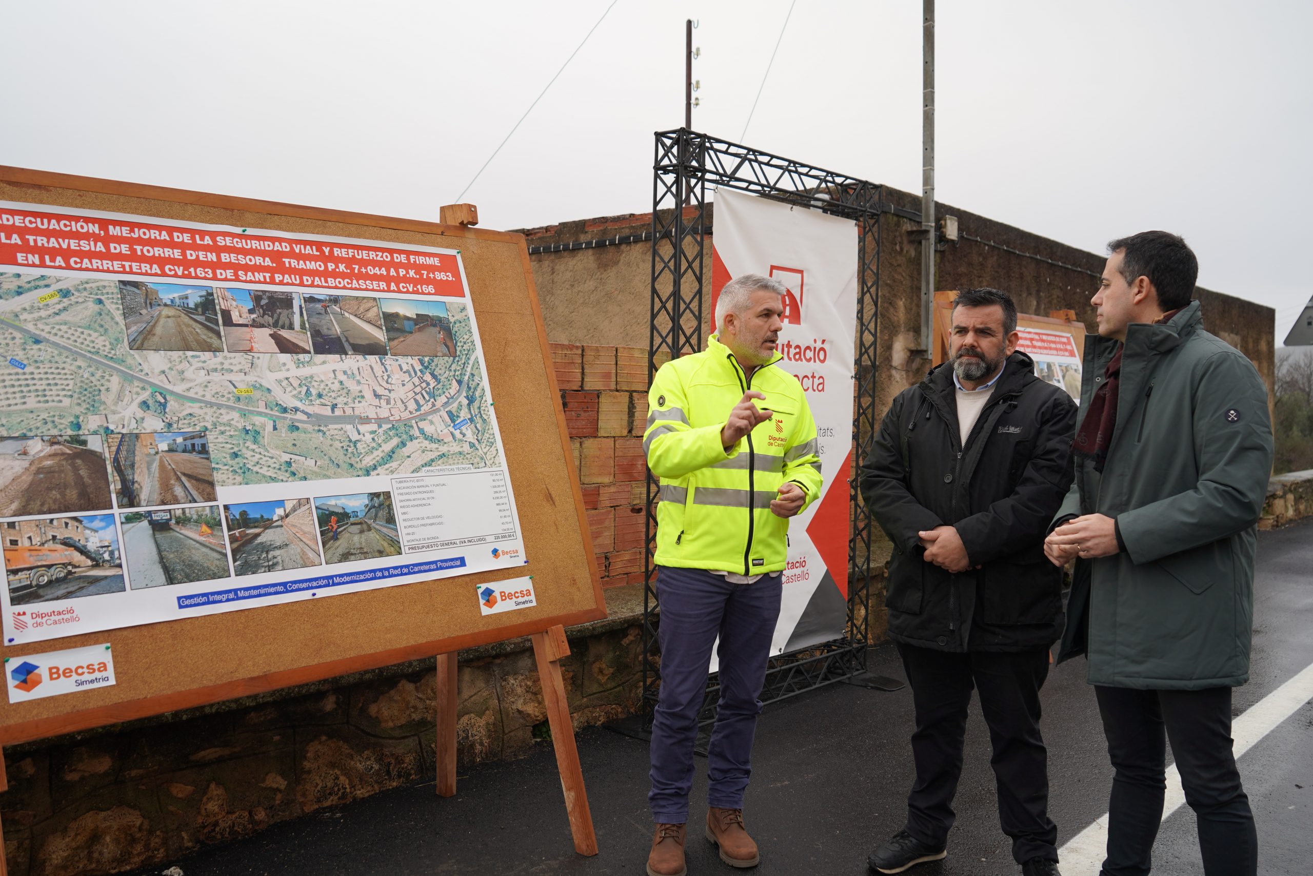 La Diputació de Castelló avança en el condicionament de travessies i la millora de la seguretat viària a la província