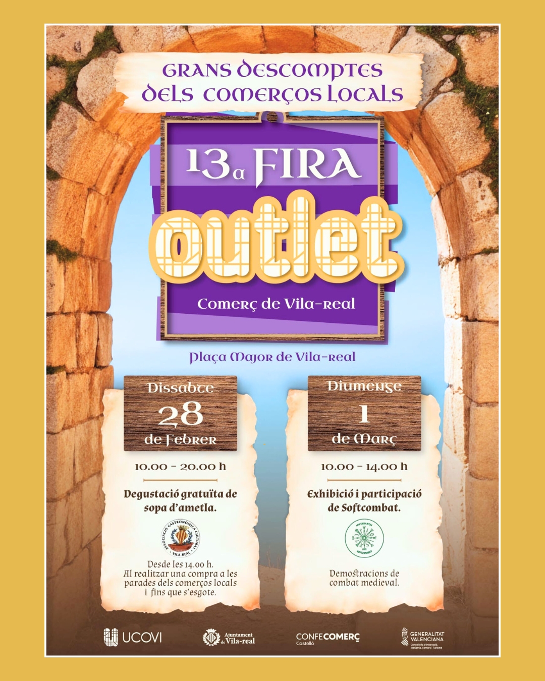 La Plaça Major acoge este fin de semana la Feria Outlet del Comercio de Vila-real con descuentos y actividades para todos los públicos