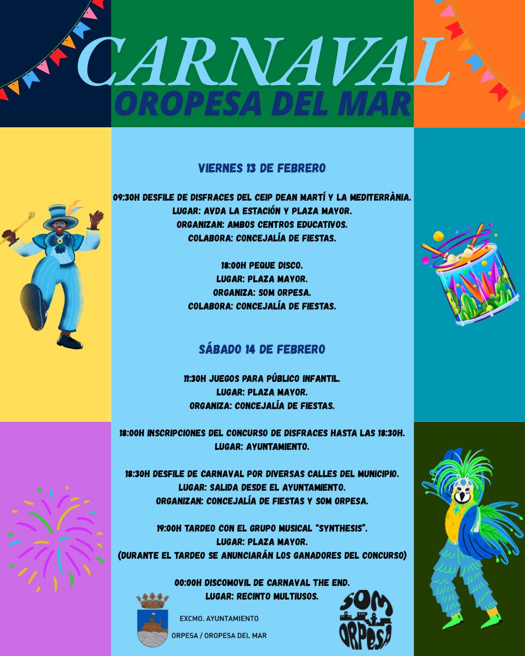 Oropesa del Mar se llena de color y alegría este fin de semana con la celebración del Carnaval