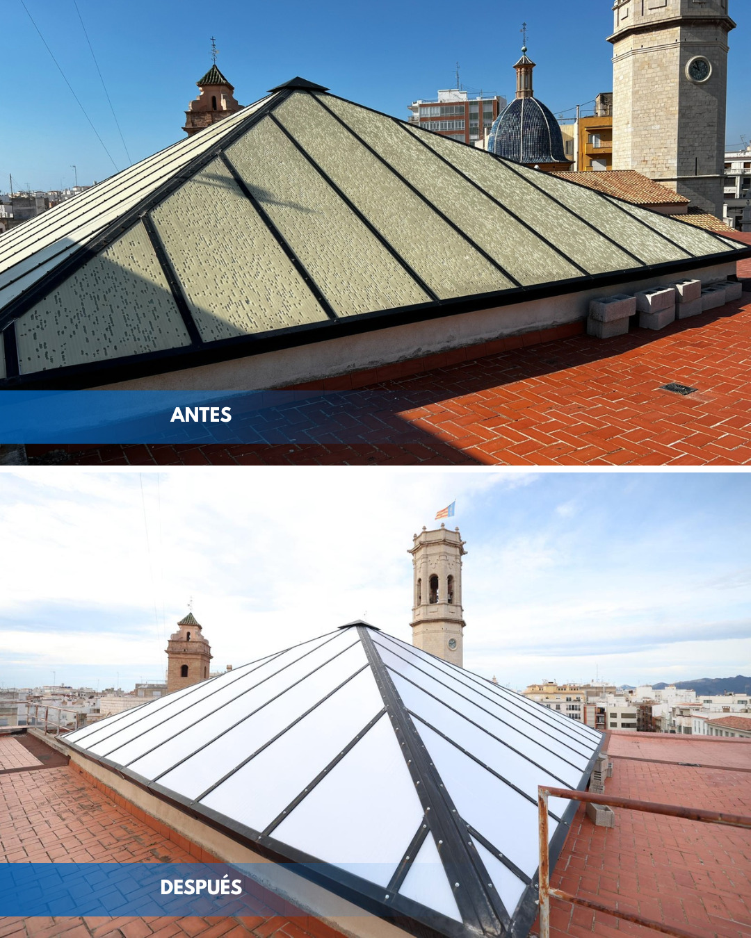 Burriana culmina la renovació de la coberta de l’Ajuntament i reforça el seu pla de manteniment integral