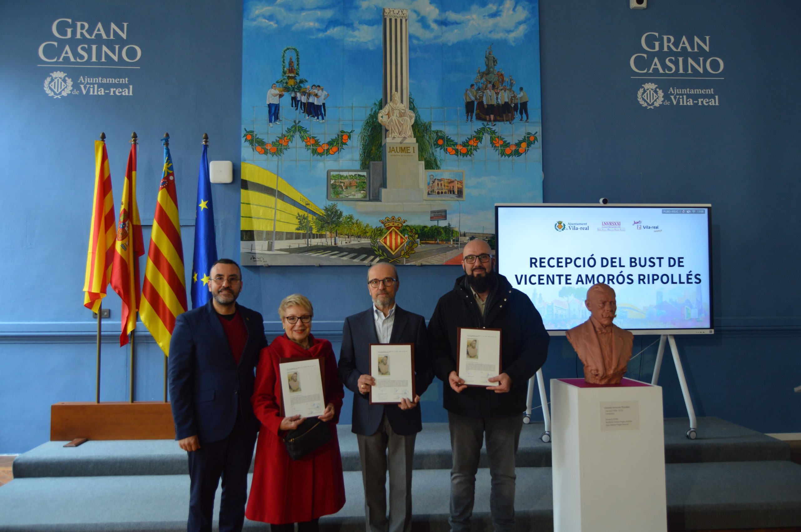 Vila-real suma un bust de Vicente Amorós Ripollés al seu fons museístic
