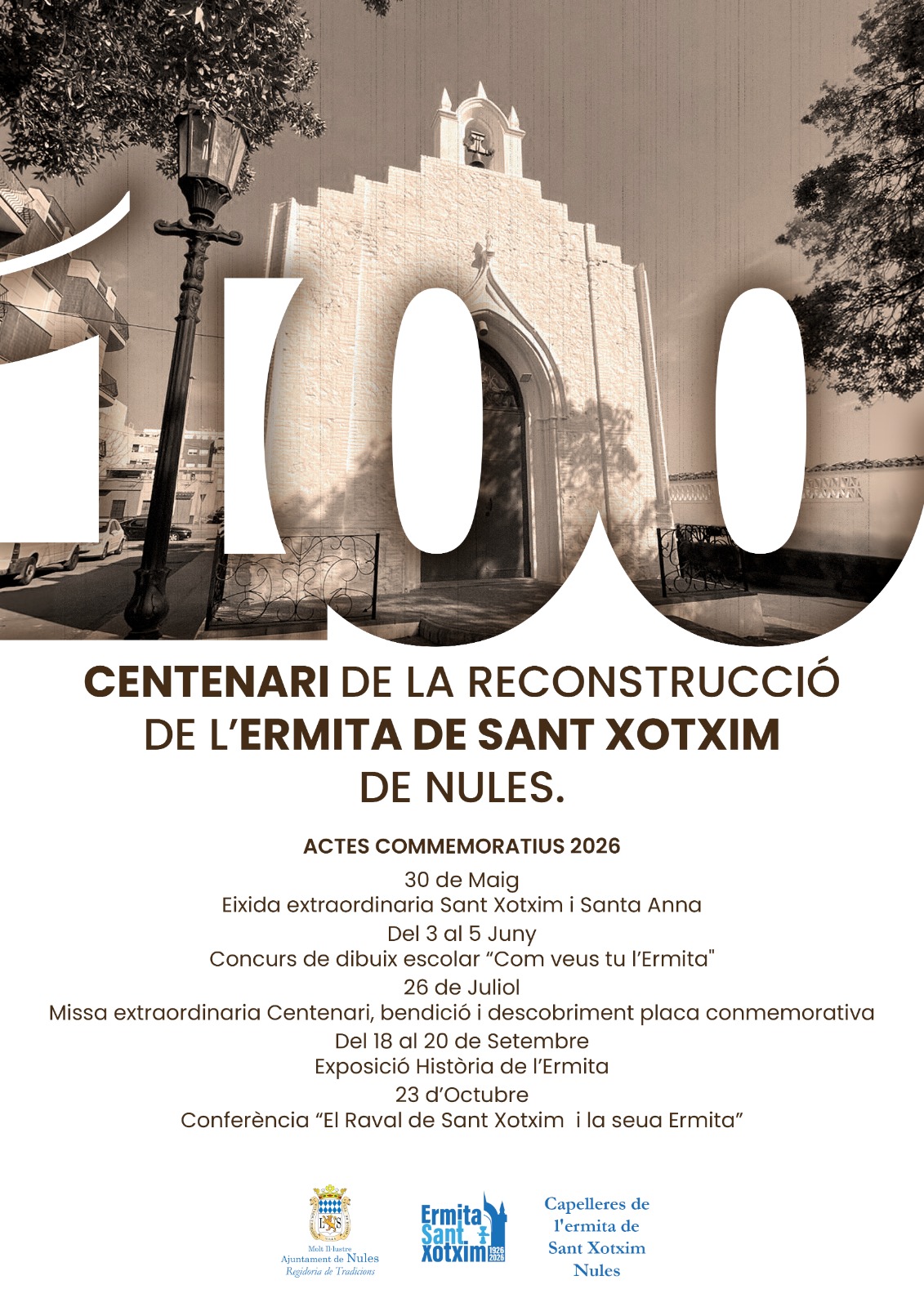 NULES  PREPARA EL CENTENARI DE LA RECONSTRUCCIÓ DE L’ERMITA DE SANT XOTXIM