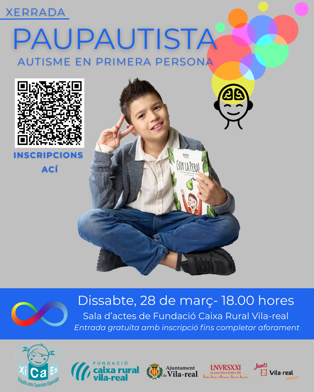El joven divulgador Pau Brunet, «PauPautista», ofrecerá una charla sobre autismo