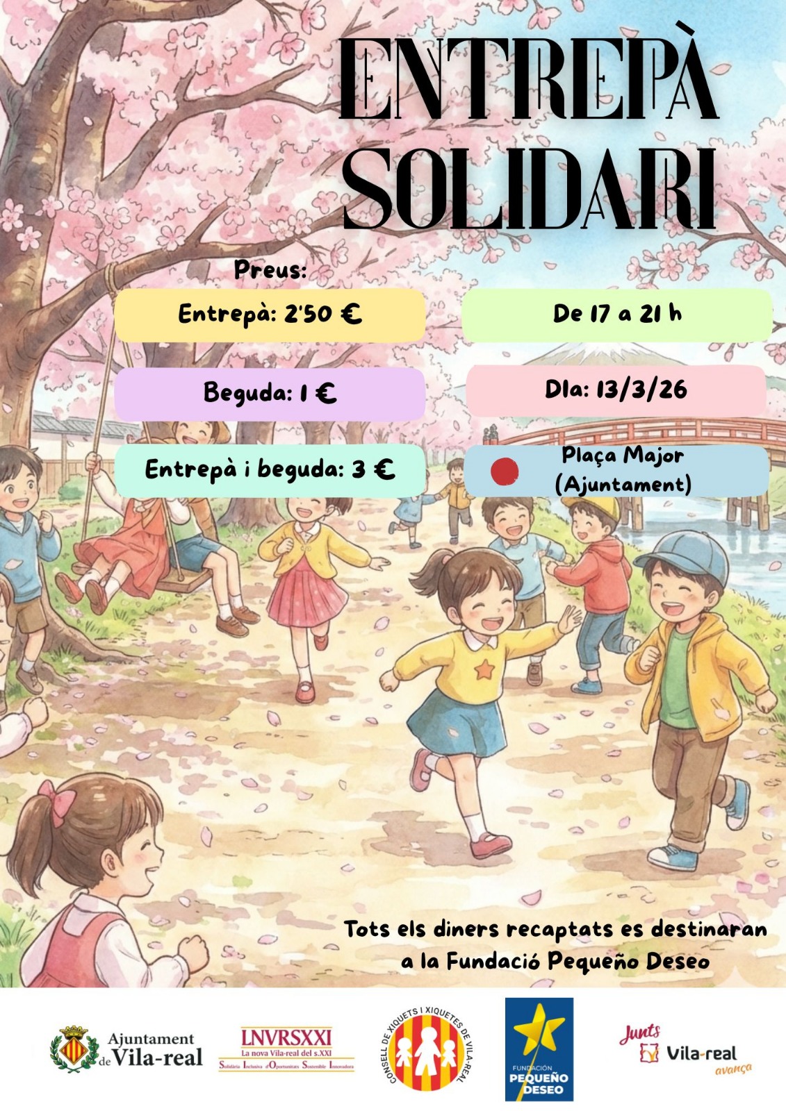 El Consell de Xiquets i Xiquetes impulsa la tercera edició de l’entrepà solidari a la plaça Major de Vila-real