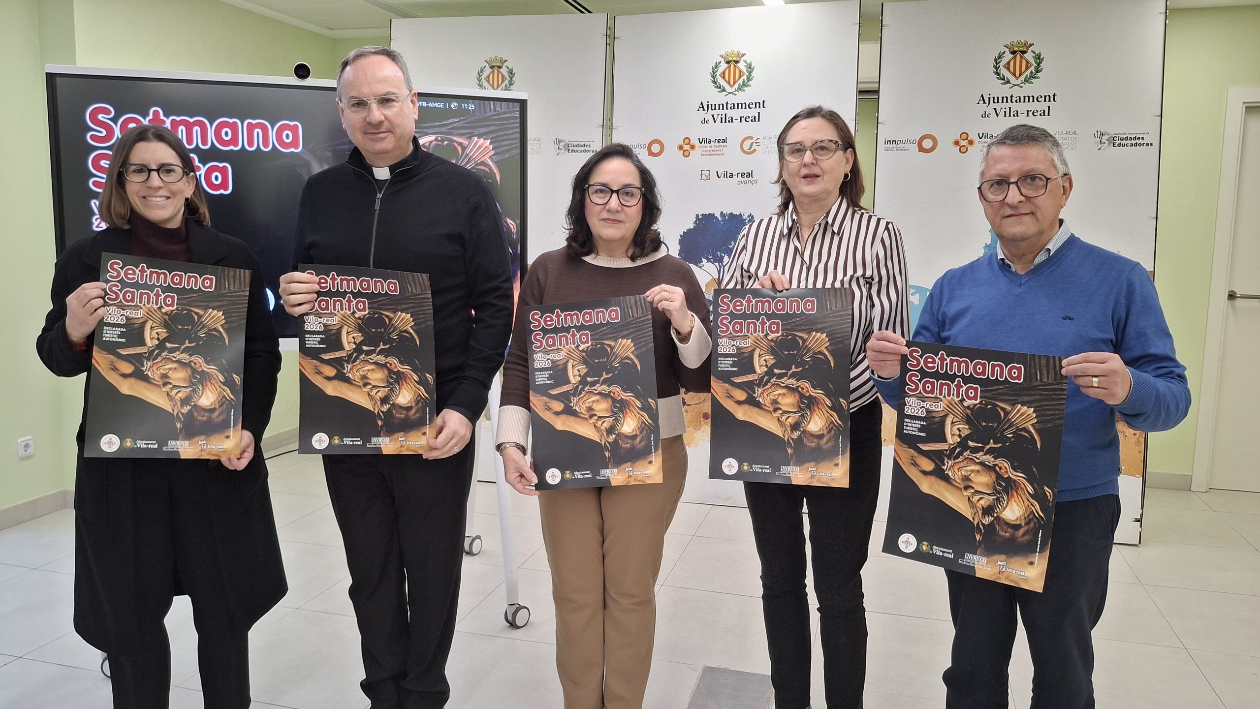 Vila-real presenta la programació de Setmana Santa i anuncia l’edició del llibre commemoratiu dels 50 anys de la Junta Central