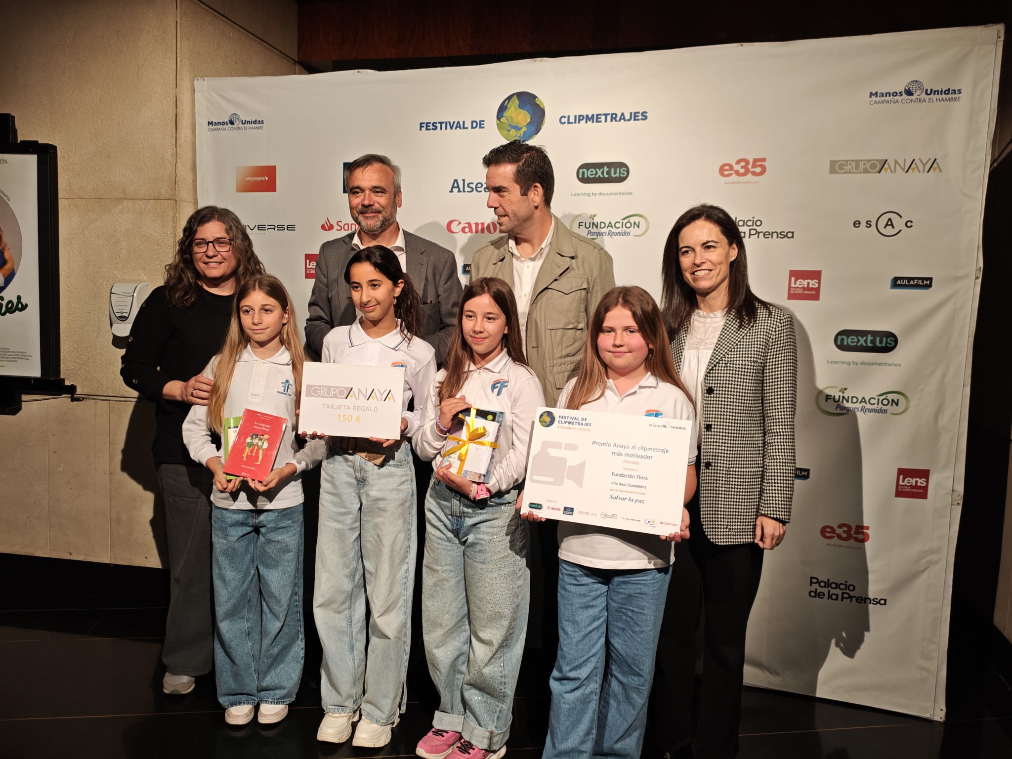 El cine social de Vila-real alcanza la cima: Fundación Flors, campeona nacional en el Festival de Clipmetrajes de Manos Unidas