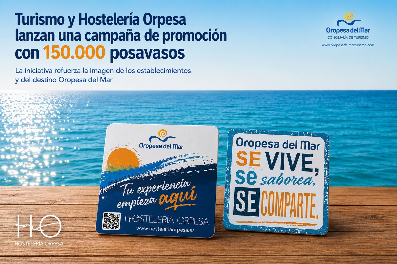 Turismo y Hostelería Orpesa impulsan una campaña de promoción con 150.000 posavasos