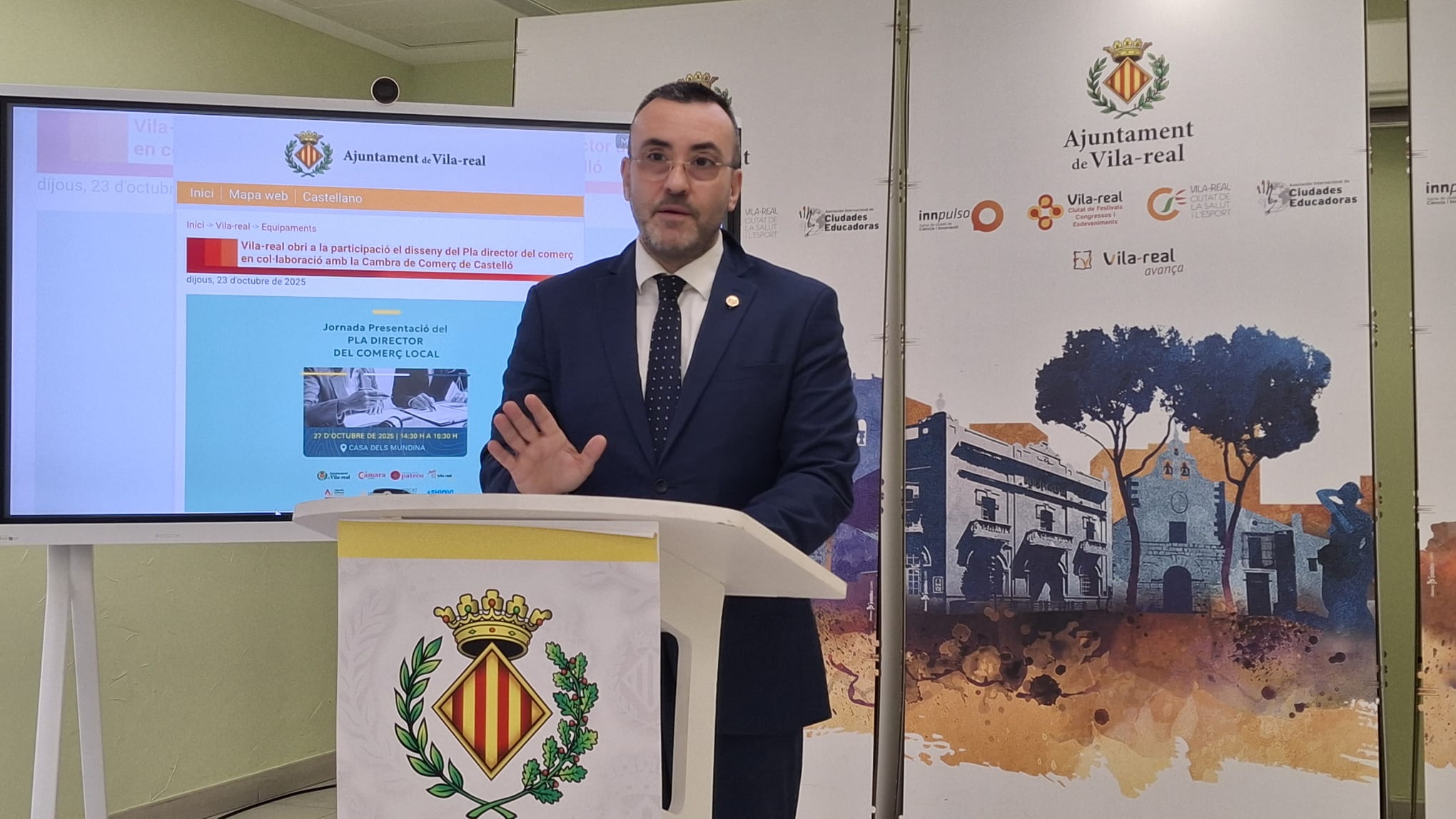 Benlloch anuncia que Vila-real liquidarà els 8 milions de deute amb proveïdors en dos mesos i bonificarà el 95% de l’IBI al comerç local