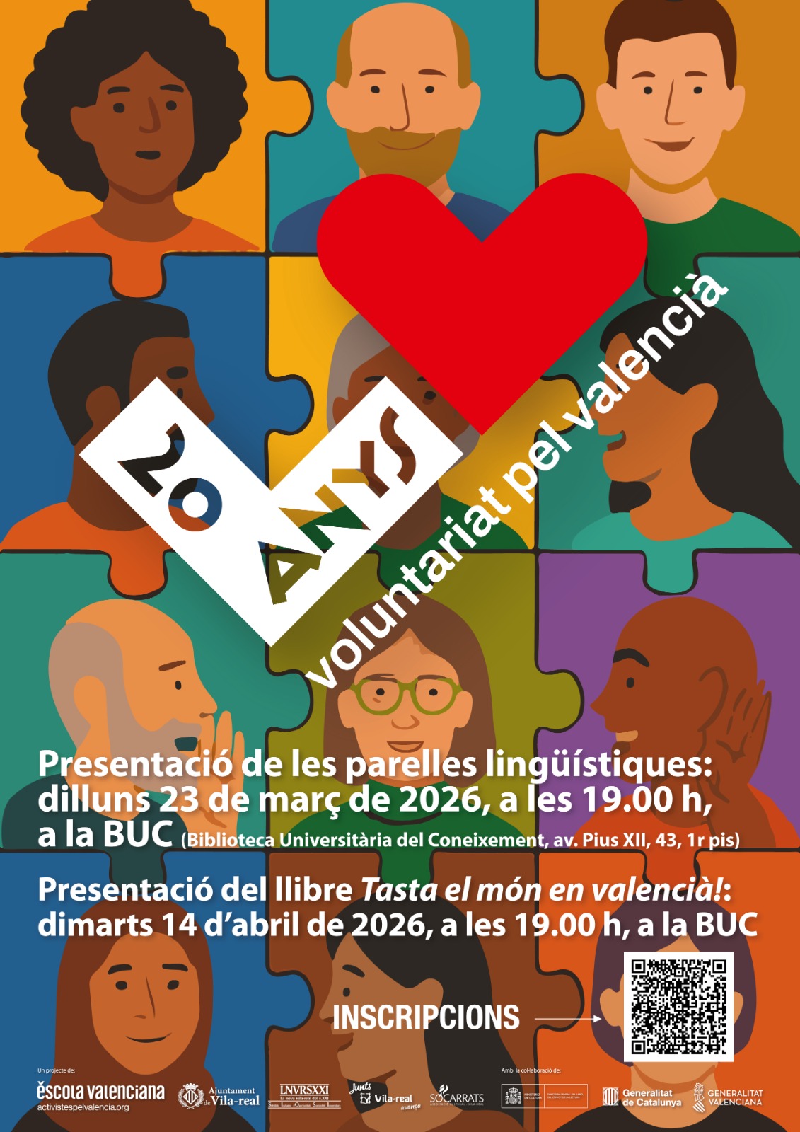 Vila-real se suma al 20é aniversari del Voluntariat pel valencià amb una nova edició de la campanya «Tasta el valencià»