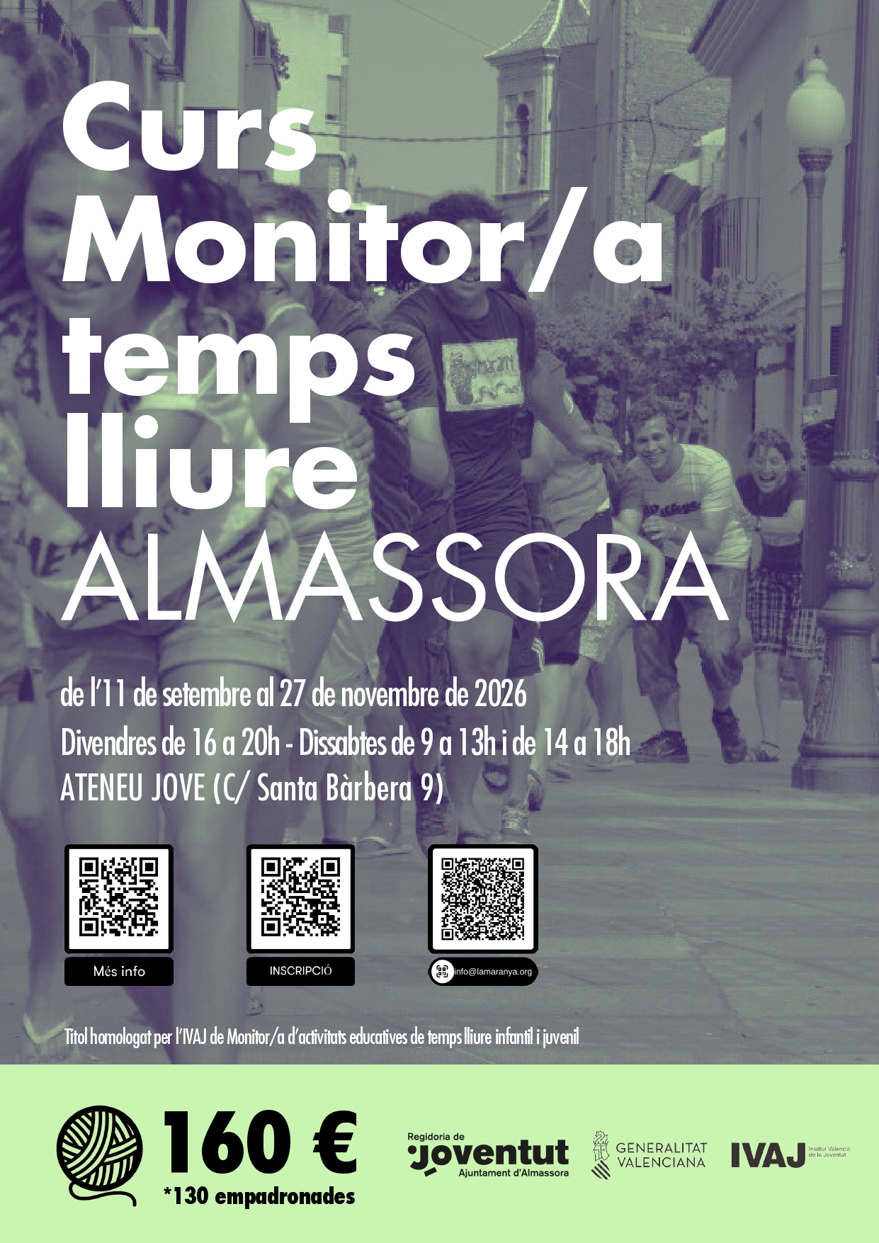 Almassora impulsa un nou curs de monitor de temps lliure juvenil i infantil per a fomentar la formació